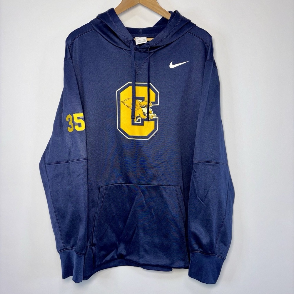 Nike Therma-Fit Hoodie Men's 2XL Pullover Training Dark Navy Blue - Picture 2 of 10